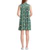 imageLands End Womens Cotton Voile Mock Neck Above The Knee Shift DressEvergreen Multi Dot Floral