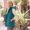 imageLands End Womens FeatherFree Insulated Hooded VestEvening Teal