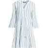 imageLands End Womens Gauze Tiered DressNavy Double Stripe