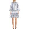 imageLands End Womens Gauze Tiered DressNavy Embroidered Stripe