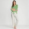 imageLands End Womens Knit Pajama Set Long Sleeve TShirt and PantsSoft Jade Mini Floral