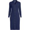 imageLands End Womens Knit Rib Button Front DressDeep Sea Navy