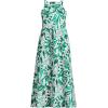 imageLands End Womens Linen Sleeveless Halter High Neck Midi DressGlade Green Graphic Floral