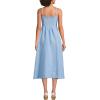 imageLands End Womens Linen Sleeveless Halter High Neck Midi DressSoft Blue Linen