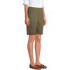 imageLands End Womens Plus Size Mid Rise Elastic Waist Pull On 12quot Chino Bermuda ShortsForest Moss