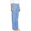 imageLands End Womens Print Flannel Pajama PantsChicory Blue Snowman