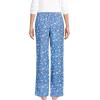 imageLands End Womens Print Flannel Pajama PantsChicory Blue Snowman