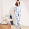 imageLands End Womens Print Flannel Pajama PantsClear Blue Plaid