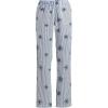 imageLands End Womens Print Flannel Pajama PantsDeep Sea Navy Snowflakes