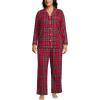 imageLands End Womens Print Flannel Pajama PantsRich Red Multi Tartan