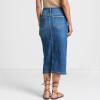 imageLands End Womens Soft Denim Midi Column SkirtIndigo Tide Blue