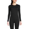 imageLands End Womens Baselayer Cozy Thermaskin Crewneck TopBlack