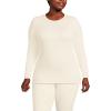 imageLands End Womens Baselayer Cozy Thermaskin Crewneck TopFresh Ivory