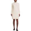 imageLands End Womens Boucle Long Sleeve Raglan Mock Neck Sweater DressFresh Ivory