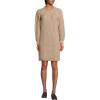 imageLands End Womens Cotton Blend Cable Crew Neck Sweater DressFrench Pecan Heather