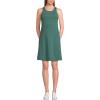 imageLands End Womens High Impact Crew Neck Above The Knee Active DressWashed Evergreen