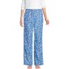 imageLands End Womens Print Flannel Pajama PantsChicory Blue Snowman