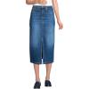 imageLands End Womens Soft Denim Midi Column SkirtIndigo Tide Blue