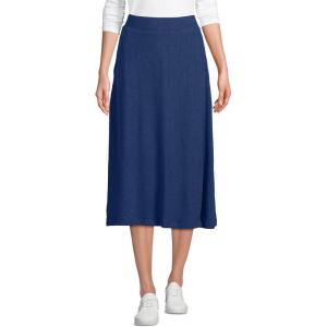 imageLands End Womens Cozy Rib Midi Wrap SkirtDeep Sea Navy Heather