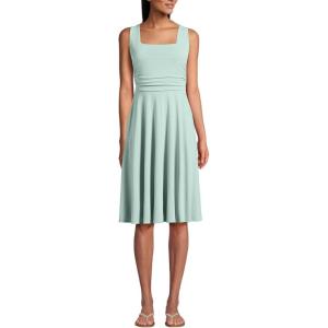 imageLands End Womens Cupro Fit and Flare Sleeveless DressMint Cream