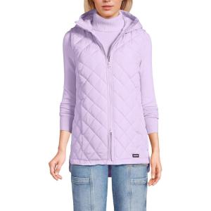 imageLands End Womens FeatherFree Insulated Hooded VestBlushed Lilac