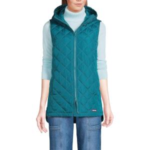 imageLands End Womens FeatherFree Insulated Hooded VestEvening Teal