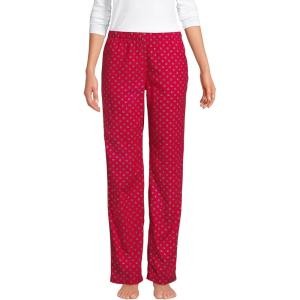 imageLands End Womens Print Flannel Pajama PantsHeritage Red Mini Paisley