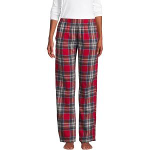 imageLands End Womens Print Flannel Pajama PantsHeritage Red Plaid