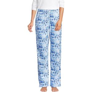 imageLands End Womens Print Flannel Pajama PantsSky Blue Towns