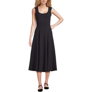 imageLands End Womens Starfish Midi Fit and Flare DressBlack