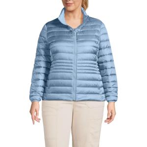 imageLands End Womens Wanderweight Ultralight Packable Down JacketLight Cornflower Shine