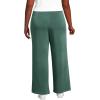 imageLands End Womens Cupro Knit Mid Rise Wide Leg PantsWashed Evergreen