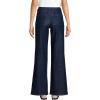 imageLands End Womens Denim High Rise Button Front Patch Pocket Wide Leg JeansRinse Wash