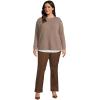 imageLands End Womens High Rise Bi Stretch Pintuck Boot Cut PantsAllspice