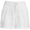 imageLands End Womens High Rise Pleated Aline 5quot Linen ShortsWhite