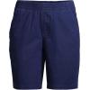 imageLands End Womens Mid Rise Elastic Waist PullOn 10quot Chino Bermuda ShortsDeep Sea Navy