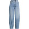 imageLands End Womens Recover High Rise Barrel Leg Ankle JeansBeau Blue