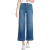 imageLands End Womens Recover Denim High Rise Wide Leg Crop JeansIndigo Tide Blue