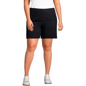 imageLands End School Uniform Womens PullOn 7quot Chino ShortsBlack