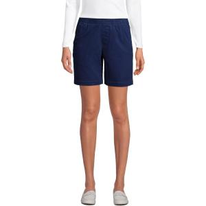 imageLands End School Uniform Womens PullOn 7quot Chino ShortsDeep Sea Navy