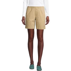 imageLands End School Uniform Womens PullOn 7quot Chino ShortsDesert Tan