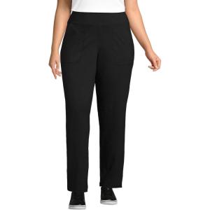 imageLands End Womens Active Hi Impact High Rise Straight Leg PantsBlack