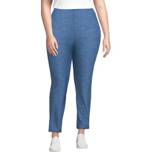 imageLands End Womens Active High Rise Soft Performance Refined Tapered Ankle PantsEvening Blue Space Dye