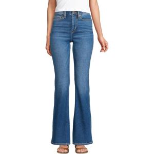 imageLands End Womens Denim High Rise Skinny Flare JeansIndigo Tide Blue