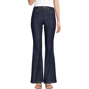 imageLands End Womens Denim High Rise Skinny Flare JeansRiver Rinse