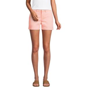 imageLands End Womens Elastic Back Classic 5quot Chino ShortsCrisp Peach