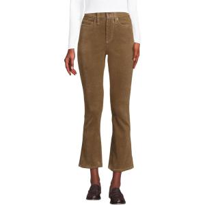 imageLands End Womens High Rise Corduroy Kick Crop PantsDark Toffee