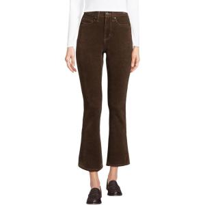 imageLands End Womens High Rise Corduroy Kick Crop PantsRich Coffee