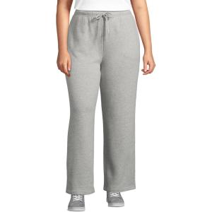 imageLands End Womens Serious Sweats High Rise Relaxed Straight Leg PantsGray Heather