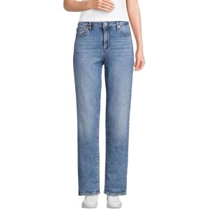 imageLands End Womens Soft Denim Mid Rise Boyfriend JeansBeau Blue